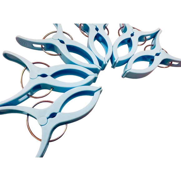 2 Clear Plastic Phone Waterproof Bag Pouch, 6 Clothespins Towel Holder for Beach - Picture 8 of 11